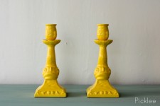 Yellow Fish Candle Sticks [pair]