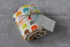 Organic Cotton Baby Blankets [Elephant Pattern]