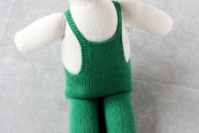 Handmade Green Stuffed Rabbit