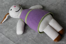 Handmade Stuffed Purple Rabbit