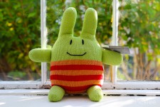 Handmade Green Stuffed “Germ”