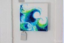 Hand Painted Wave Painting by Jennifer Rashleigh [double crest]
