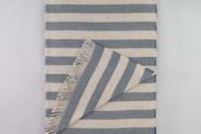 Draper Stripe Chinois Blue Throw by Dwell Studio