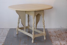 Almond Butter Drop Leaf Side Table