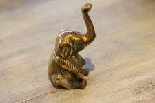Vintage Brass Baby Lucky Elephant