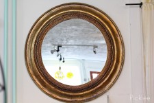 Vintage Gold Porthole Mirror