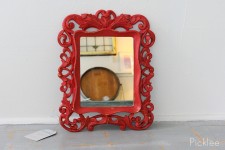 Red + Gold Baroque Mirror [small]